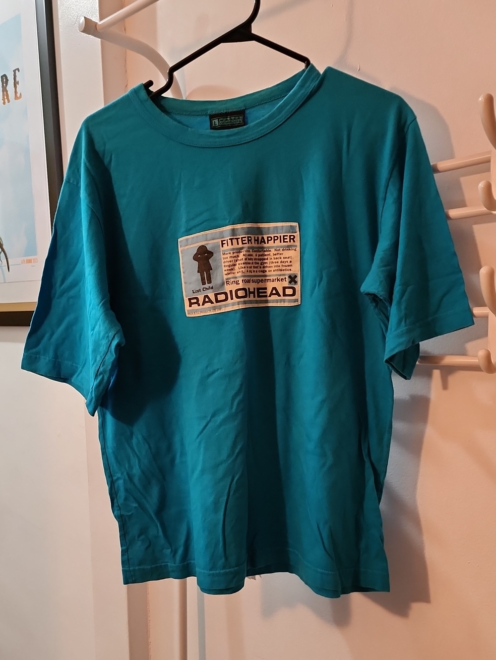 Radiohead Fitter Happier Graphic Tee - Teal